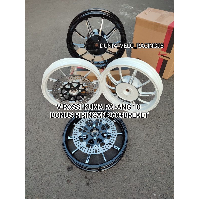 VELG RACING V ROSSI KUMA PALANG 10+PIRINGAN260 BEAT KARBU|BEAT FI|BEAT ESP|SCOOPY KARBU|SCOOPY NEW|G