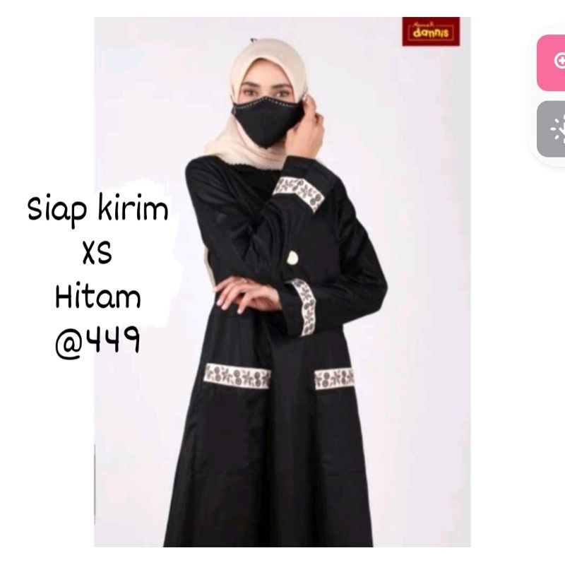 Abaya Dannis xs Hitam sale