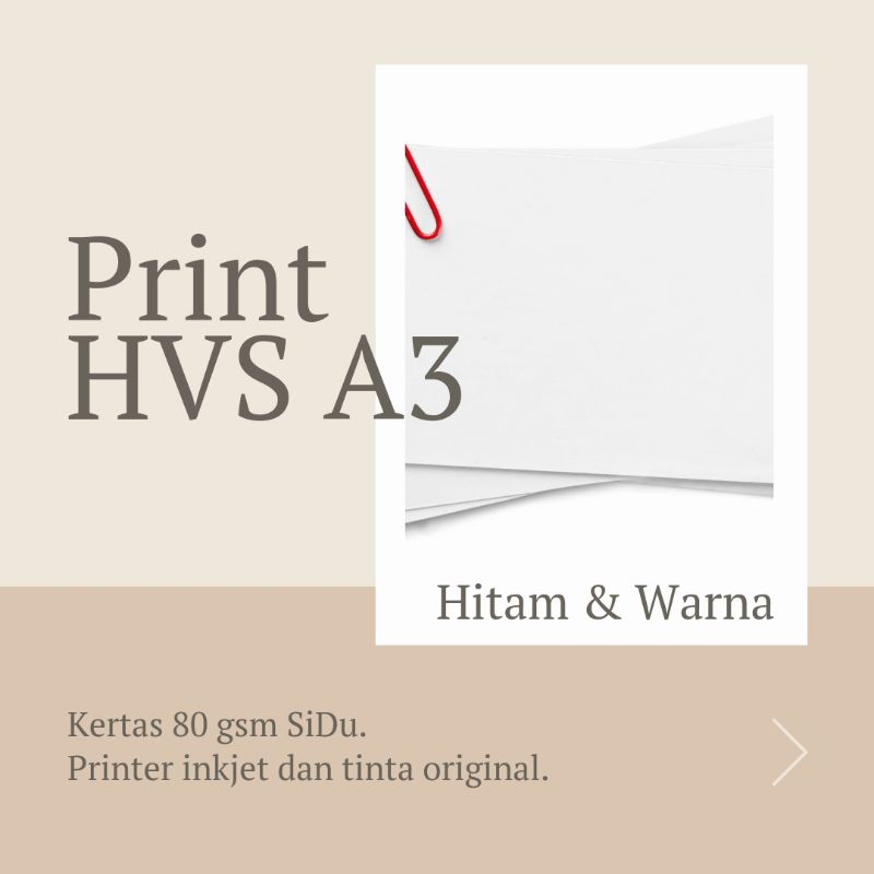 

Jasa Print/Cetak HVS A3 80g Warna/Hitam Dokumen Gambar Buku (tanpa minimal order)