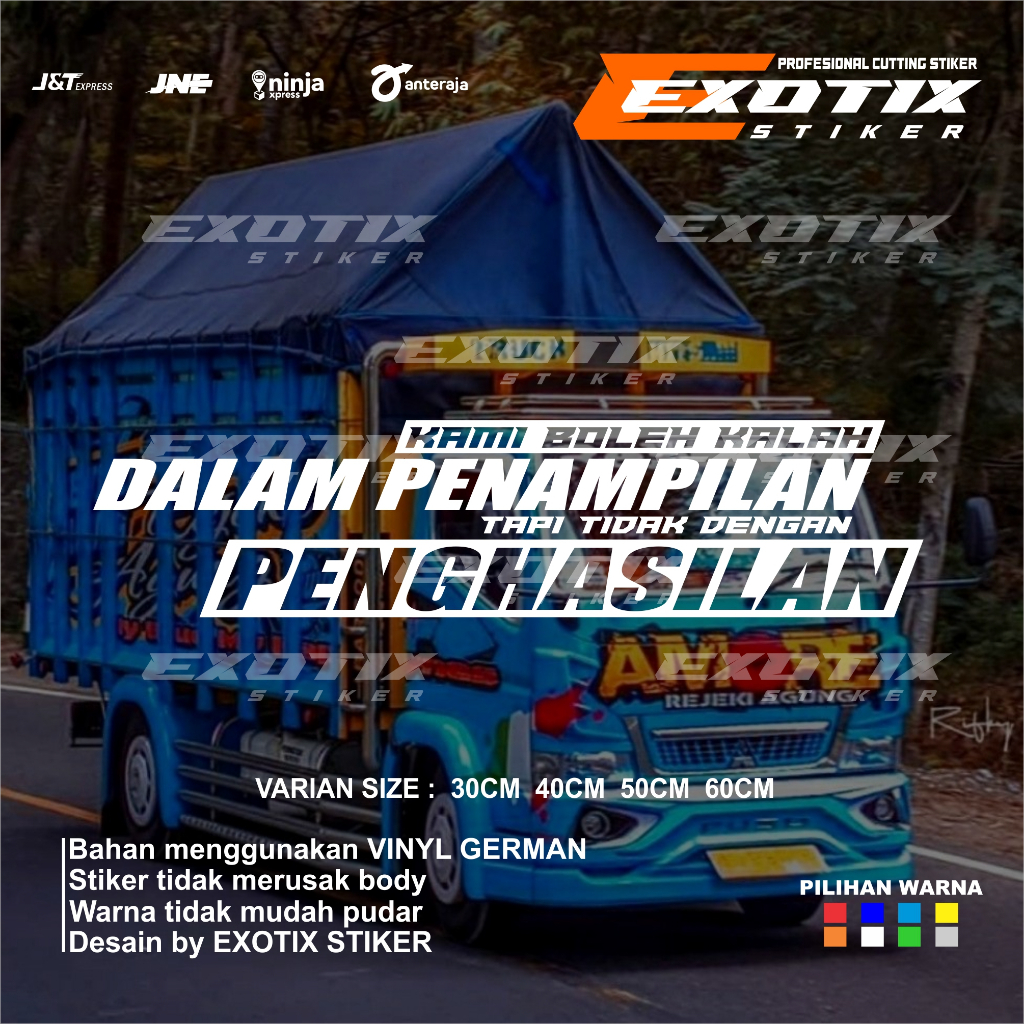 Stiker kaca truk pick up stiker cutting kaca mobil truk pick up