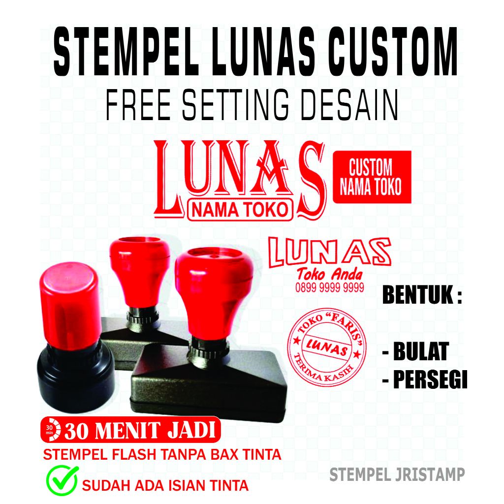 

STEMPEL LUNAS / STEMPEL CUSTOM / STEMPEL REFFIL