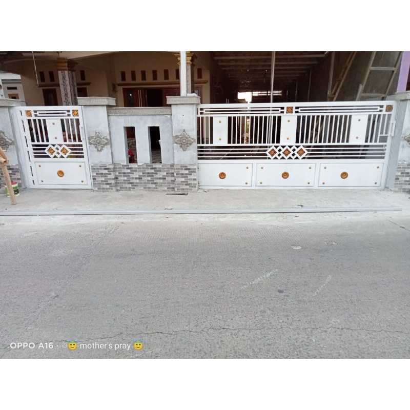 paggar besi minimalis Dorong Lipat Raling Tangga balkon tangga