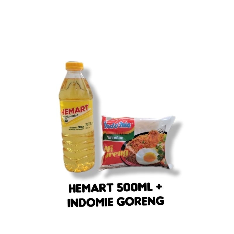

Bundling minyak Hemart 500 ml + 1 pcs indomie goreng