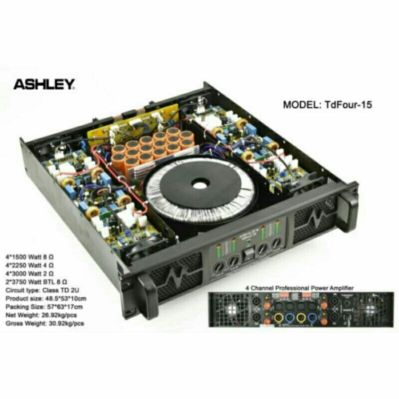 Power Amplifier Ashley TdFour 15 TD FOUR 15 CLASS TD ORIGINAL