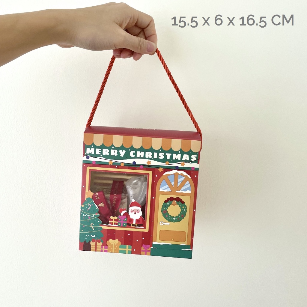 

[1 PACK ISI 3 BOX] Kotak Box Boks Kue Kering Hampers Hamper Cookies Sabun Soap Gingerbread House Rumah Natal Christmas Ginger Bread House Santa