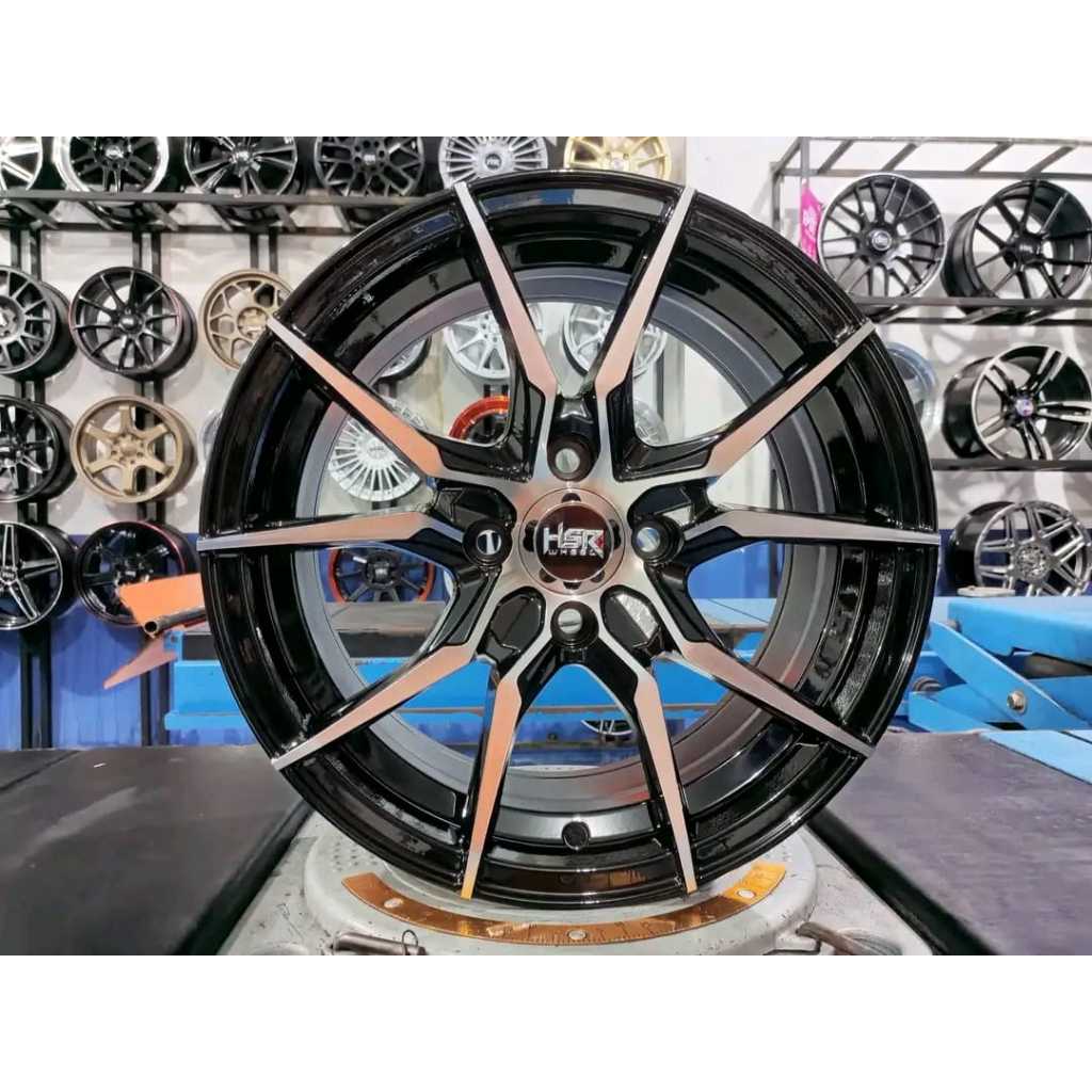 VELG HSR VITAL DH716 HSR R15X7 HOLE 4X100 ET38 BLACK FOLISH