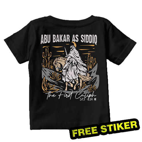 KAOS DAKWAH ISLAM ABU BAKAR AS SIDDIQ KAOS KHALIFAH ANAK FREE STICKER KATUN COMBAT