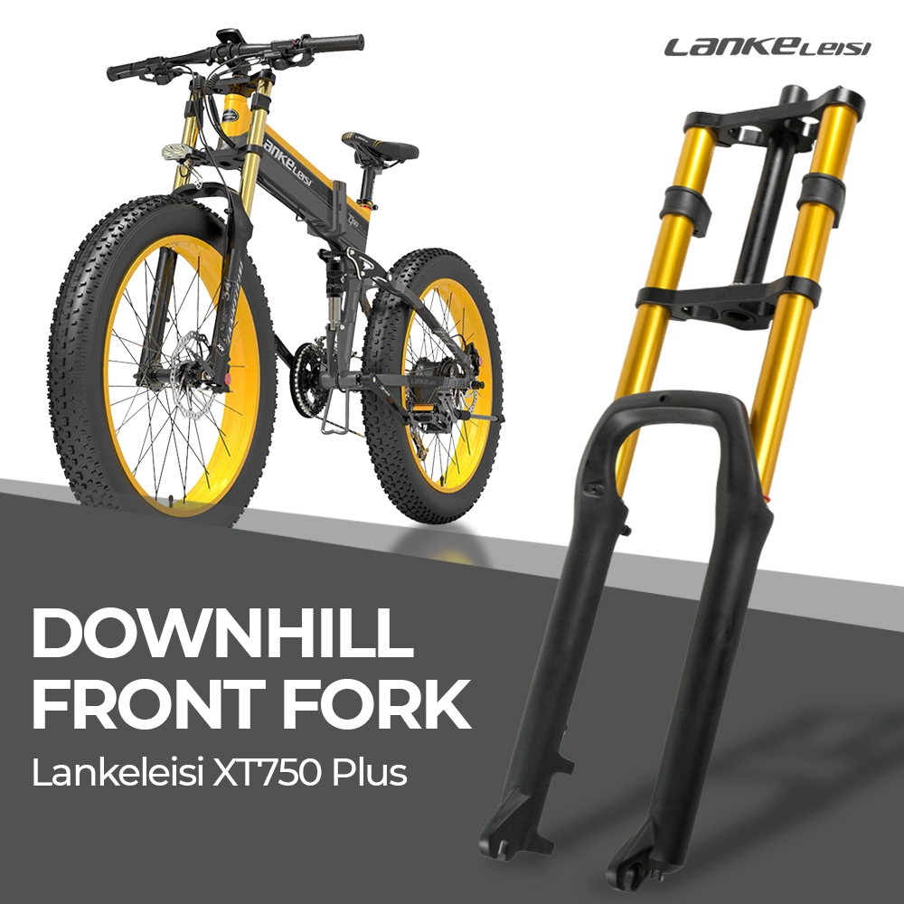 Downhill Front Fork Spring Suspension Shock Part Sepeda Listrik Lankeleisi XT750 Plus Hitam