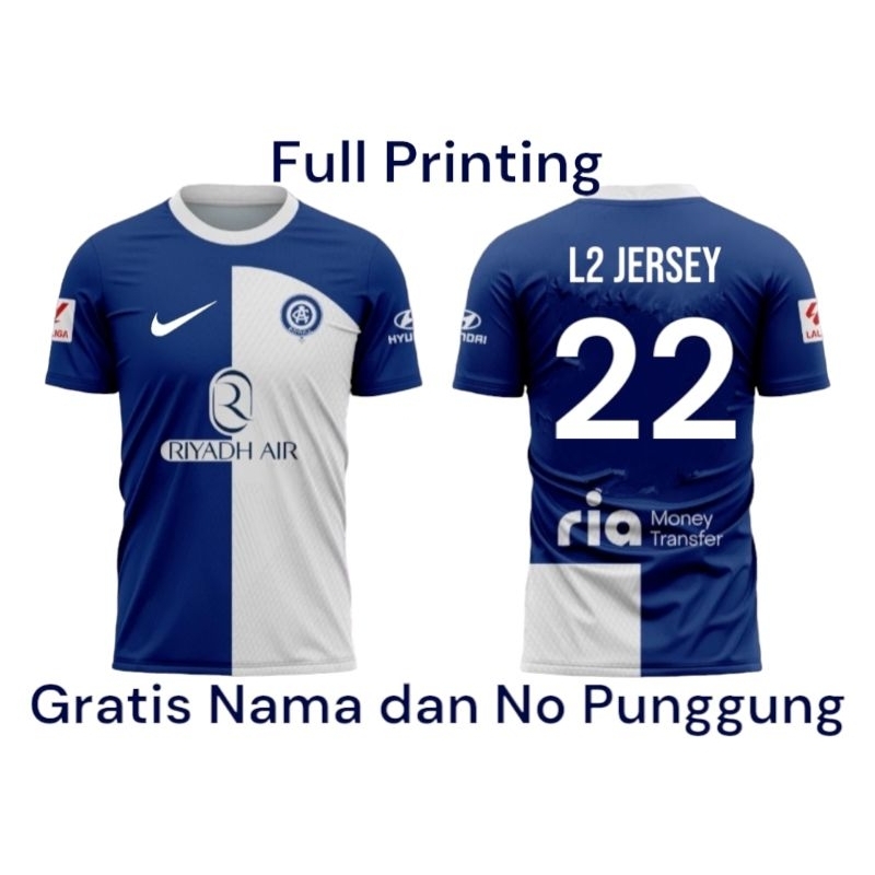 Jersey Bola ATM Atletico Madrid Away 2024 Full Printing