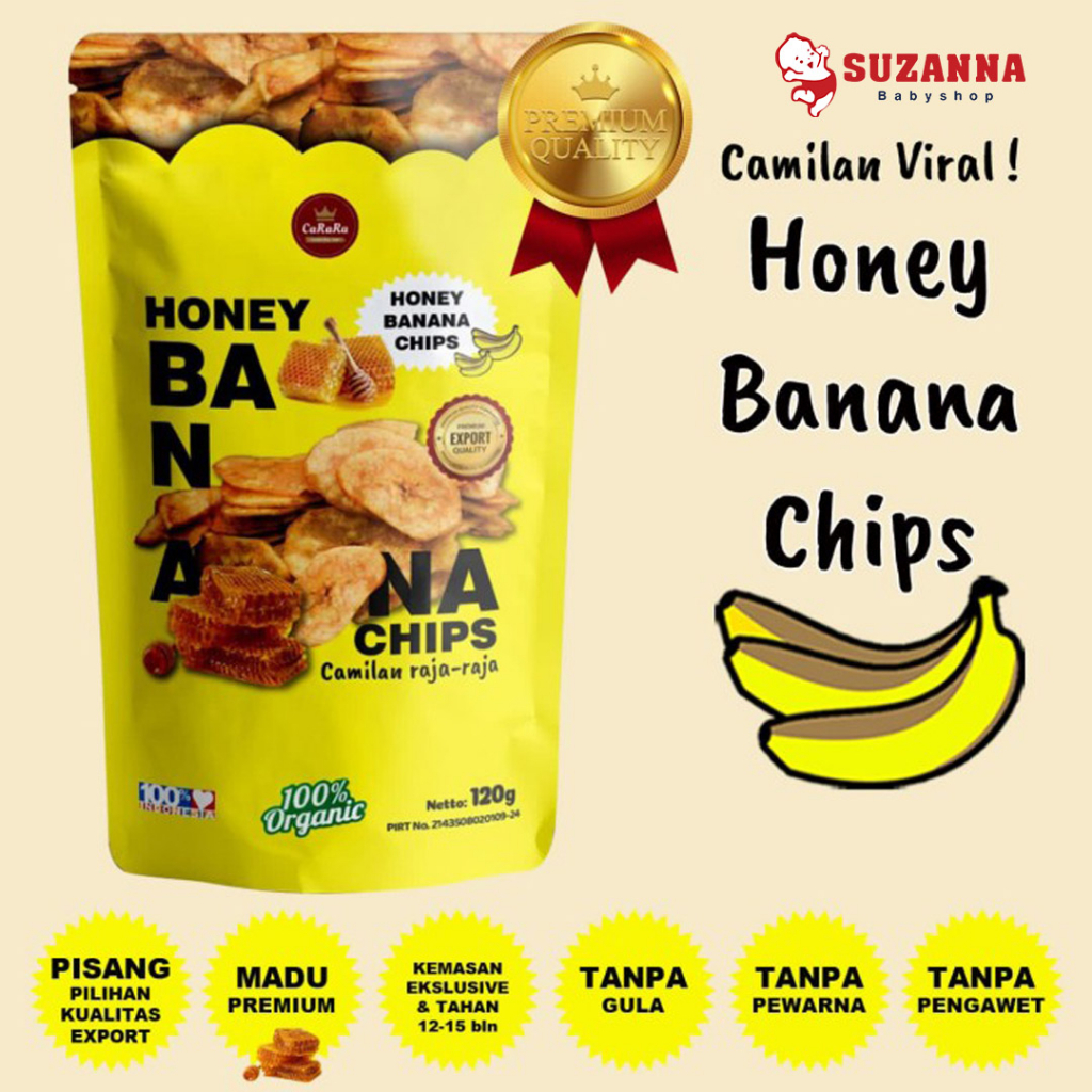 

Carara Honey Banana Chips 120g - Cemilan Ringan