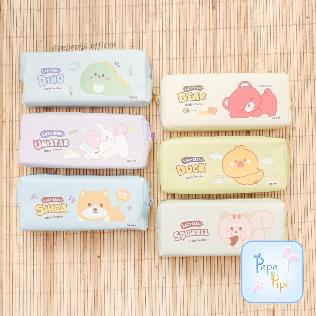 

Kotak Pensil Kulit PU Lazy Stars DS-044 Tempat Pensil Plush Wadah Pensil Kostak Pouch Makeup Kosmetik