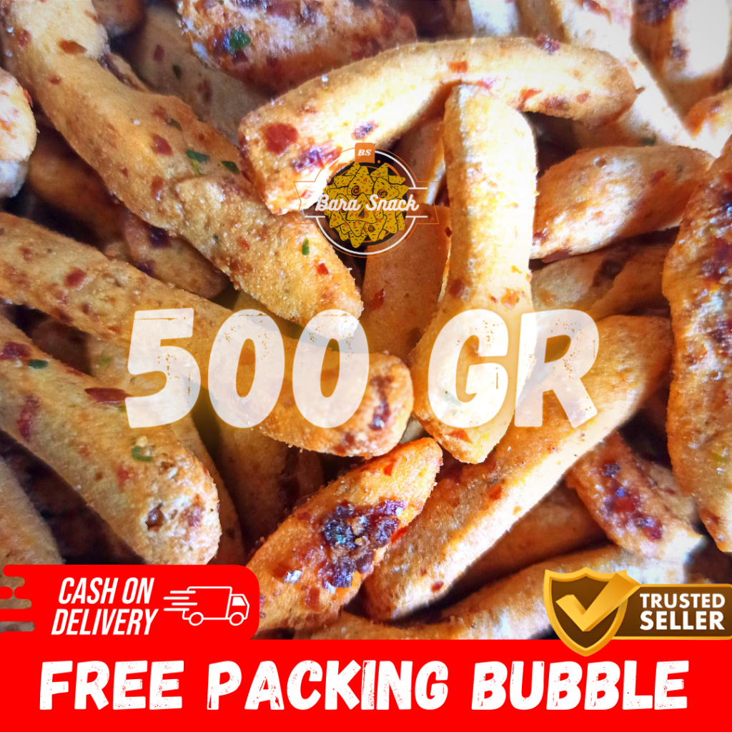 

[ 500gr ] Basreng / Bastik Pedas Super Cap JEDEPE / Camilan Snack Kiloan Murah -B