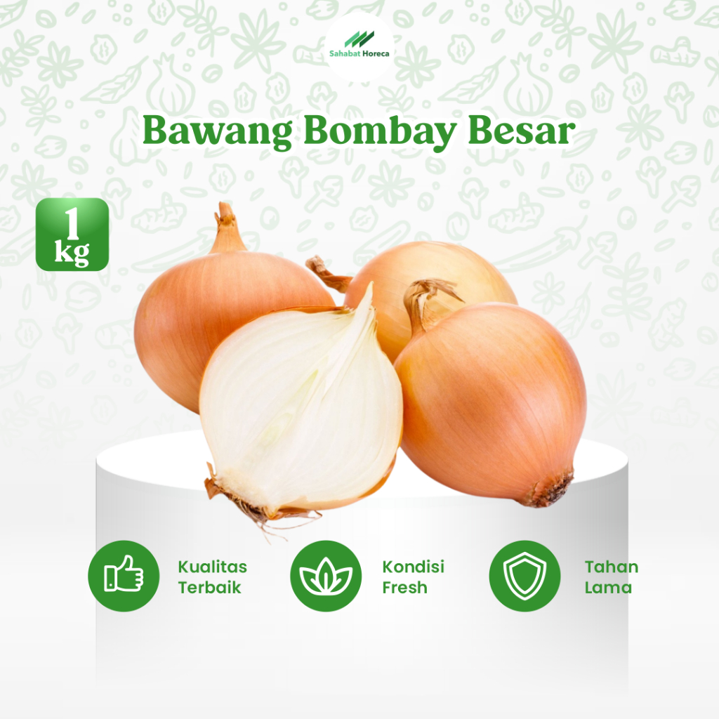 

Bawang Bombay Besar 1kg 60/80 - 01,Pengiriman Daily,Instat/sameday/nextday lebih untuk lebih segar
