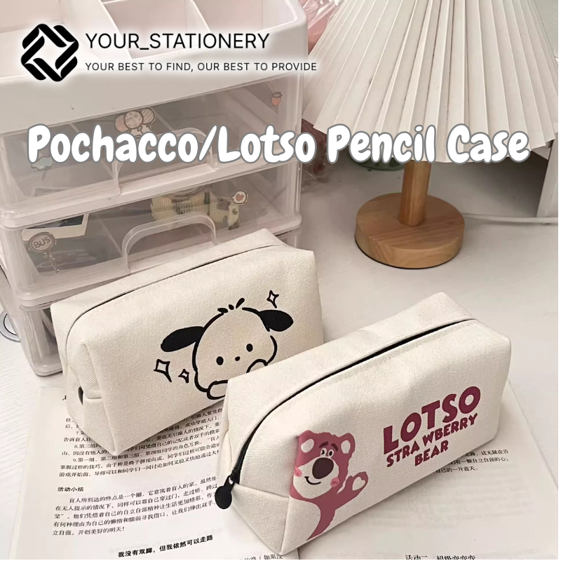 

[Your_Stationary] Kotak Pensil /Tempat Alat Tulis Motif Lucu Kartun Pochacco dan Lotso