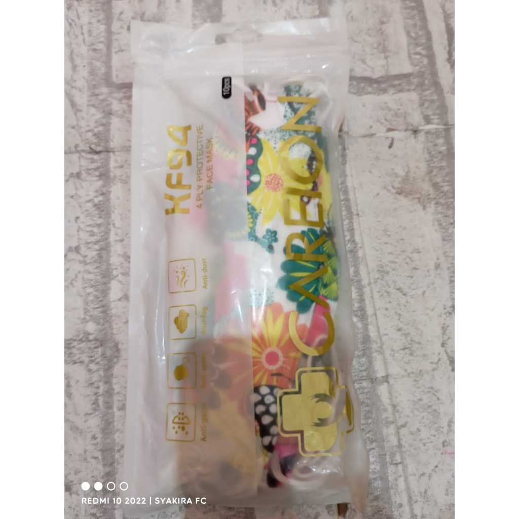MASKER CAREION KF94//MOTIF BUNGA