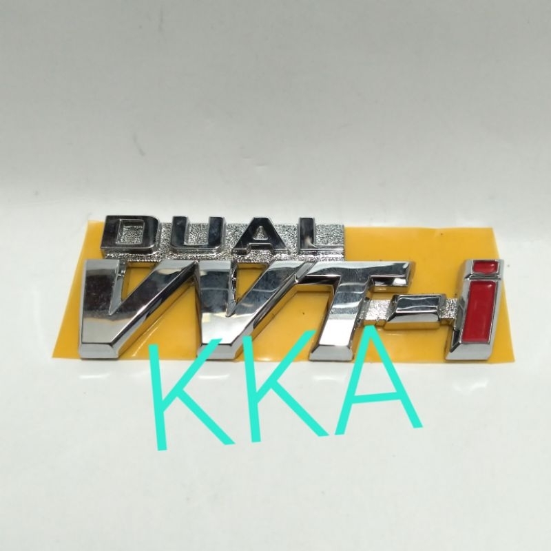 Logo Emblem DUAL VVTI - DUAL VVTi Logo Cap Mesin Kecil Avanza Xenia