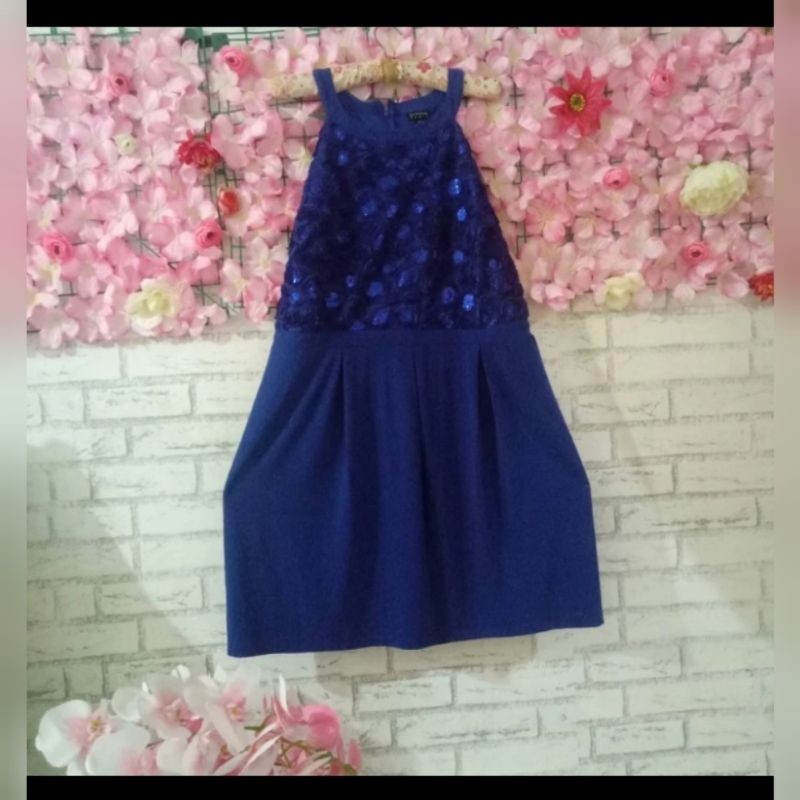 dress pesta mewah big size/dress biru pesta big size