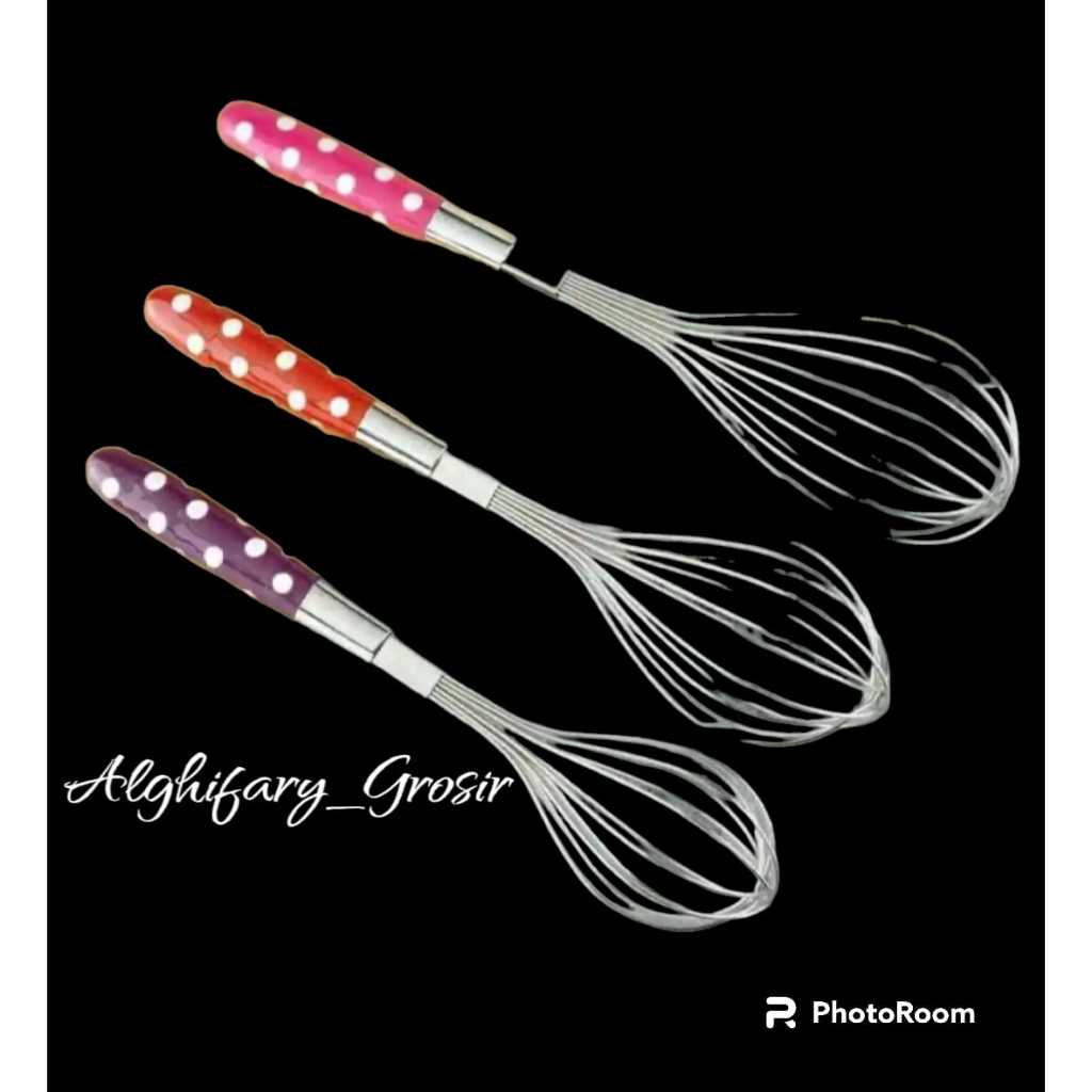 Best Seller KOCOKAN TELUR PENGOCOK TELUR WISK ADONAN WARNA POLKADOT