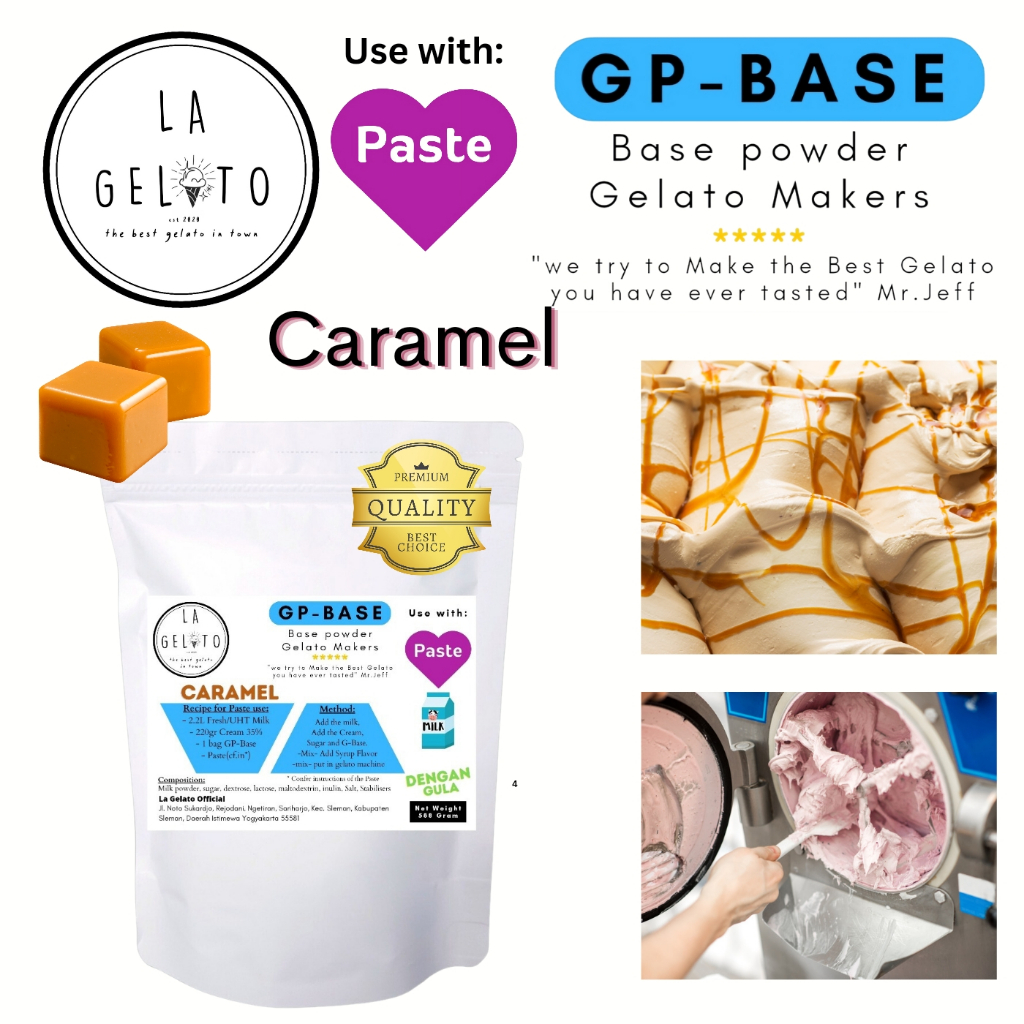 

Paket Bubuk Es krim gelato Pasta Caramel GP-BASE | Ice Cream Rasa Pasta Manis Soft Lembut Rasa Oreo Capuccino Caramel Choco Nuttela Bubblegum cookies coklat Murah Enak Tahan Lama Mudah Praktis Simpel