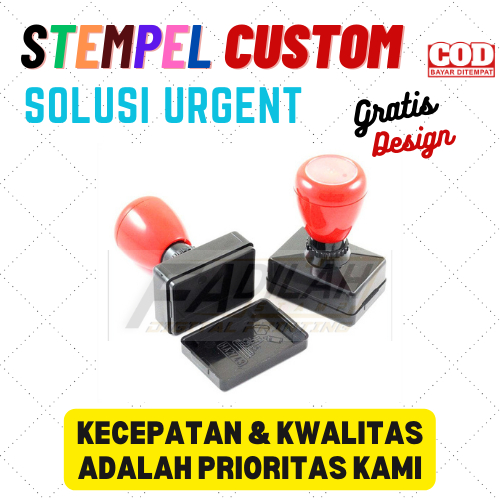 

Stempel Custom / Persegi 27x43 mm / Otomatis tinta