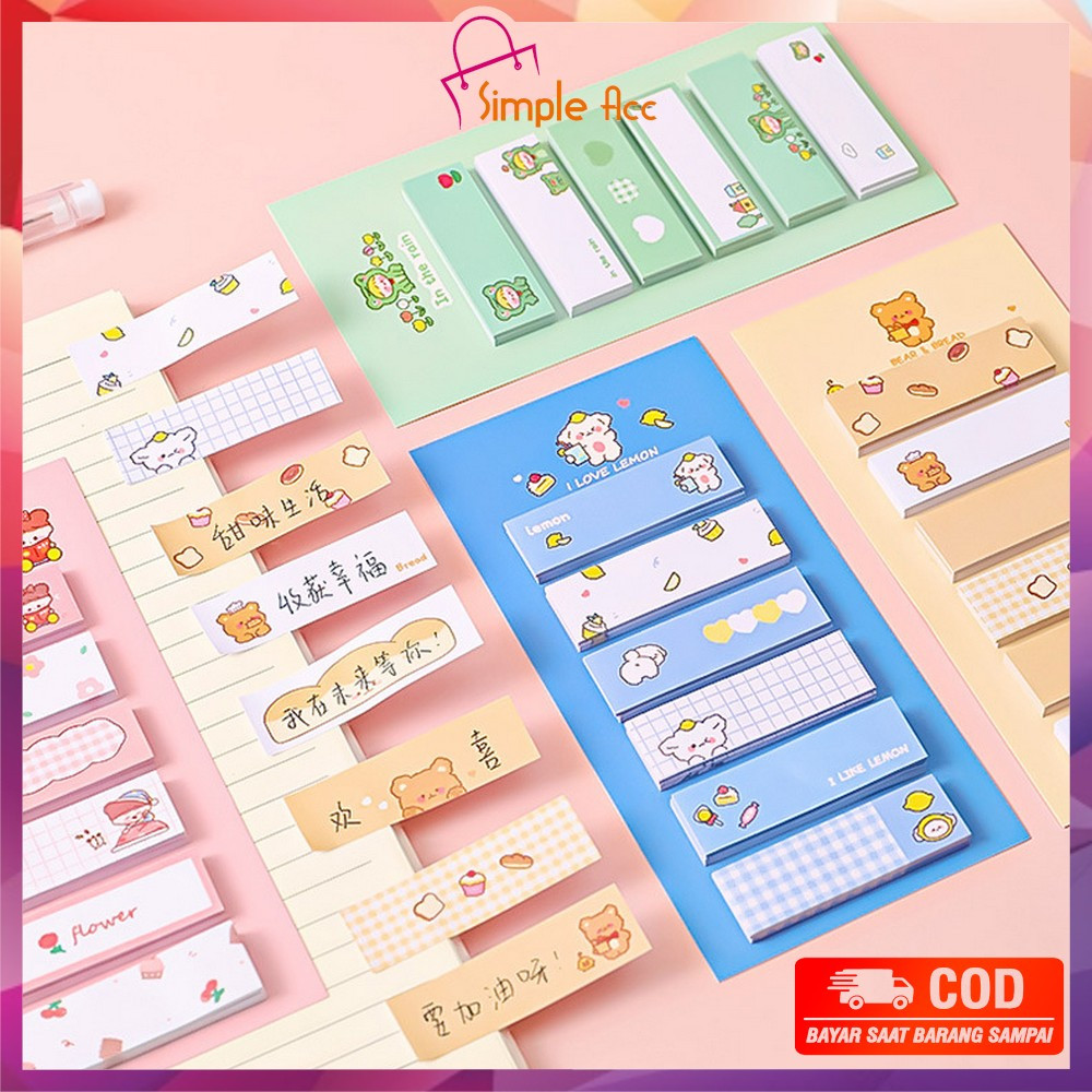 

DO-A79 Sticky Note 6 Baris 120 Lembar Karakter Lucu / Kertas Memo Pembatas Buku Perlengkapan Sekolah / Sticky Notes Tempelan Lucu / 120 Sheets Korean Office Cute Note Import