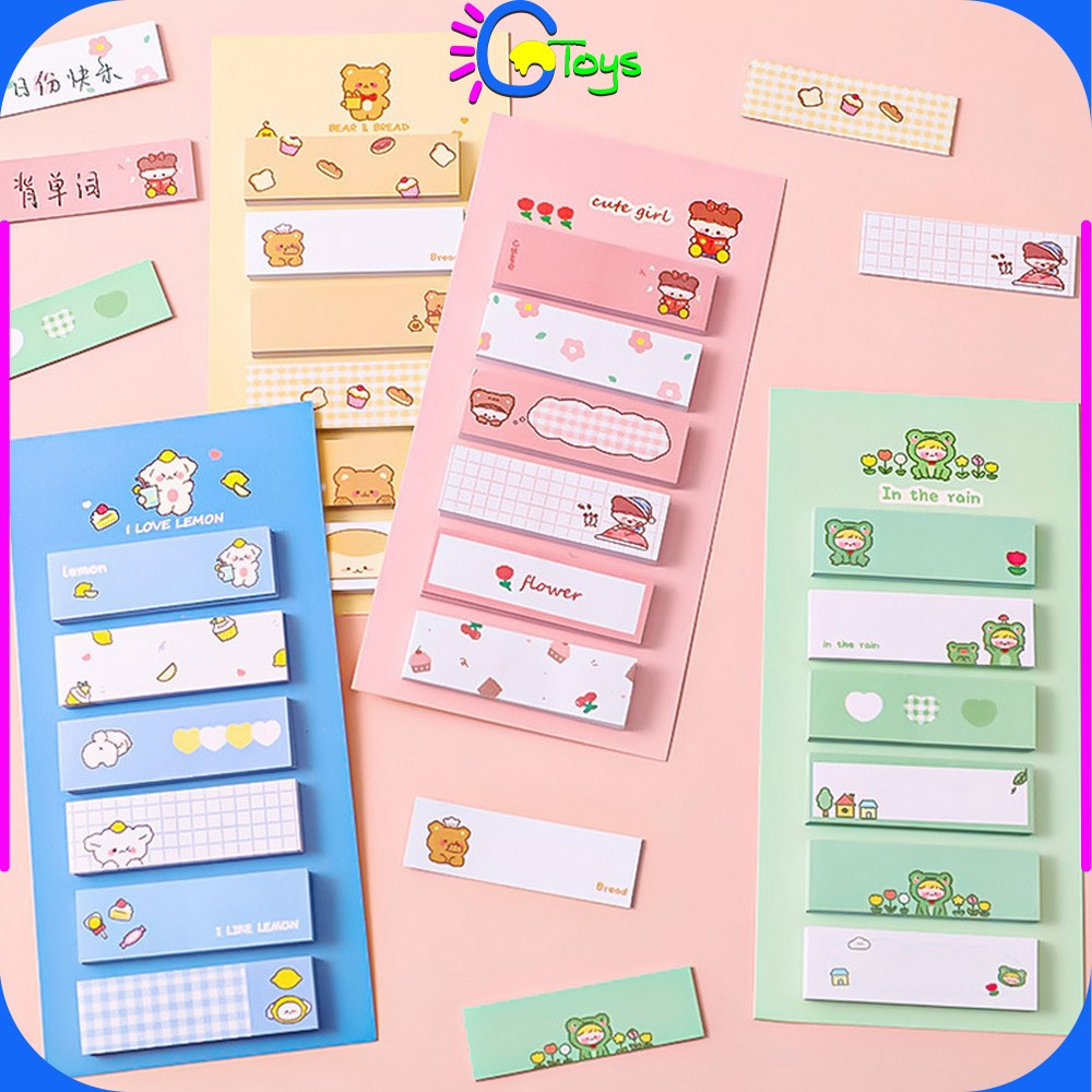 

CR-A79 Sticky Note 6 Baris 120 Lembar Karakter Lucu / Kertas Memo Pembatas Buku Perlengkapan Sekolah / Sticky Notes Tempelan Lucu / 120 Sheets Korean Office Cute Note Import