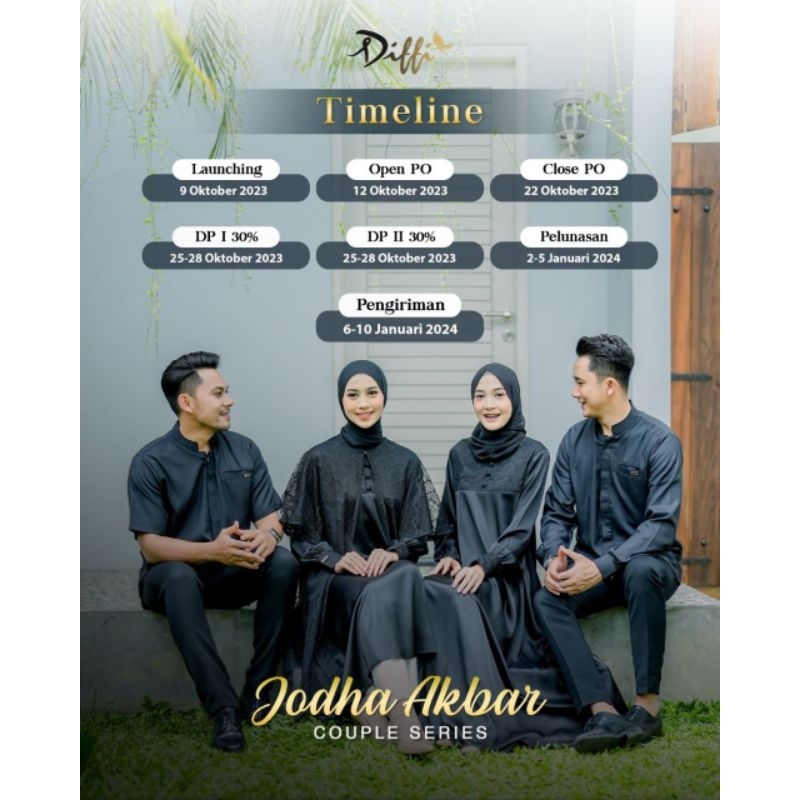 Moslem Ori Eid Series Sarimbit Jodha Akbar Couple Series By Diffi (Open PO Ready Akhir Jan 2024)