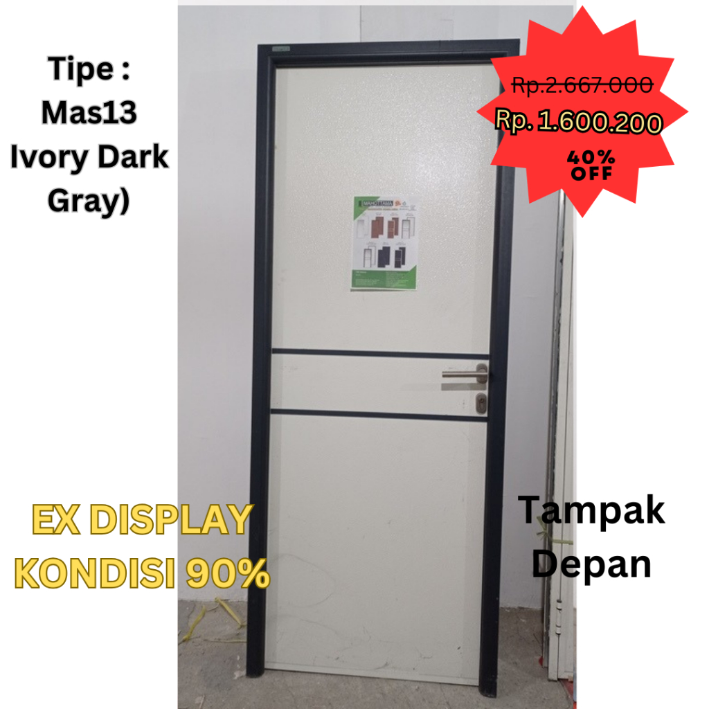 EX DISPLAY Pintu Aluminium Mahottama Pintu Rumah Modern MAS13 - 80 x 200 PROMO CUCI GUDANG !! CLEARANCE SALE