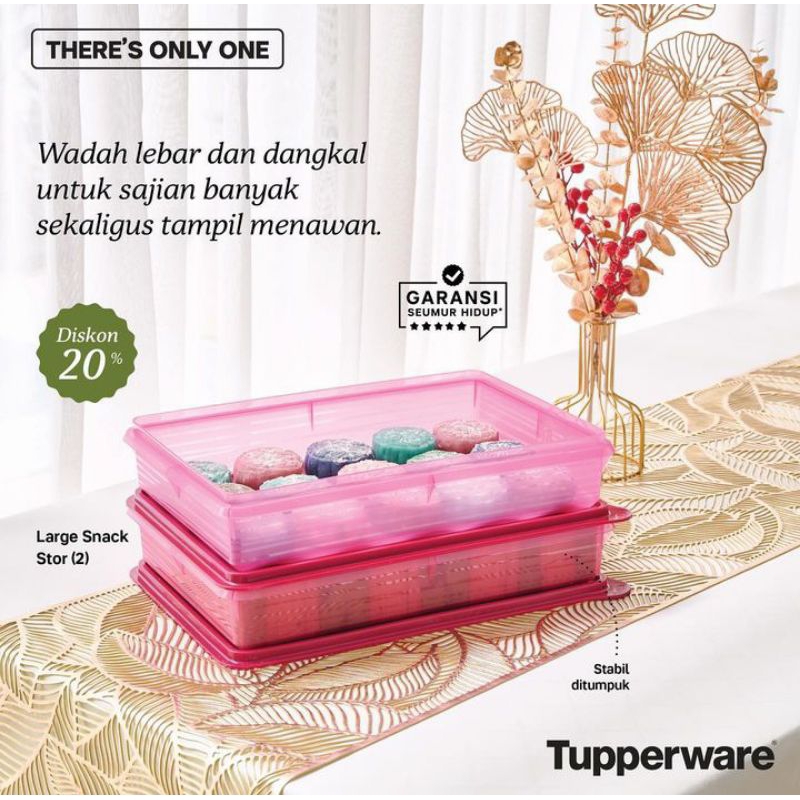 Large snack stor tupperware / tempat kue tupperware