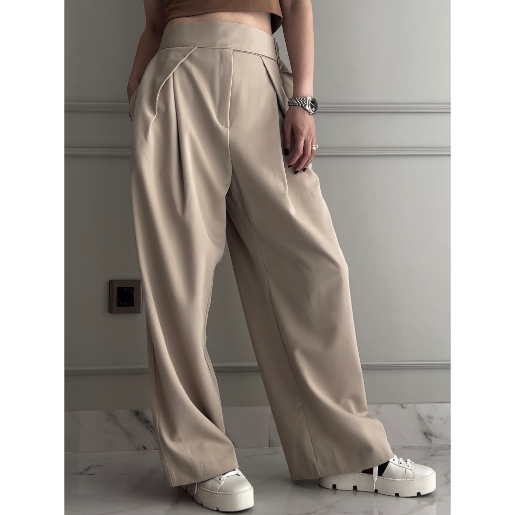 AGM-4 Gyungmi 경미 Long Pants (Beige/Black) - Made in Korea