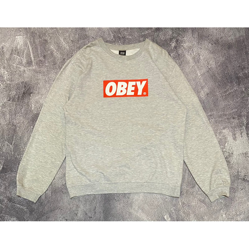 Crewneck Obey box logo second original preloved