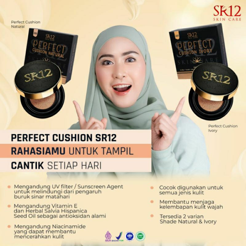 PERFECT CUSHION SR12/BEDAK CAIR LANGSUNG GLOWING