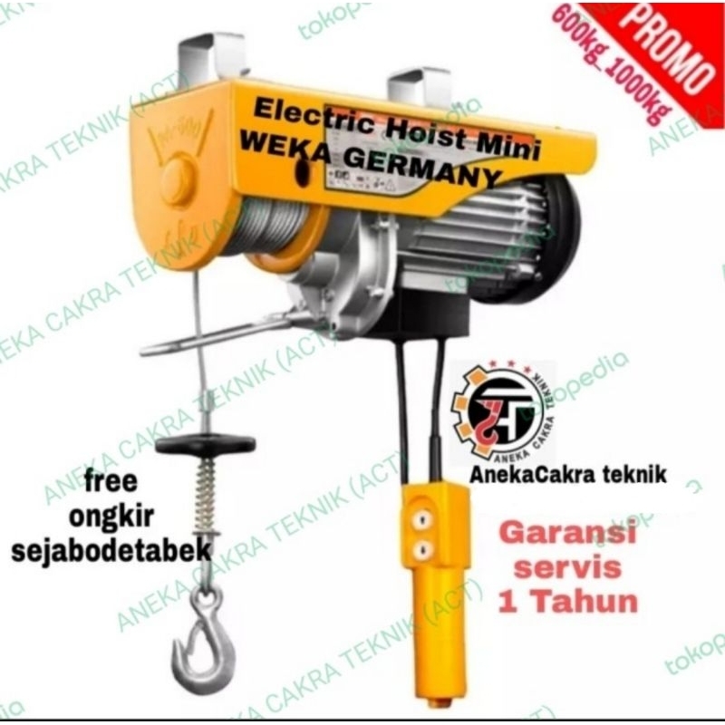 Electric Hoist Mini PA800 X 20 Meter WEKA GERMANY.