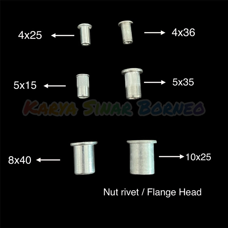 nut rivet Flange nut aluminium