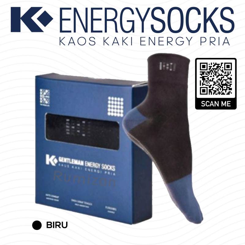Kaos Kaki Terapi Kesehatan Pria K Energy Sock Original Warna BIRU