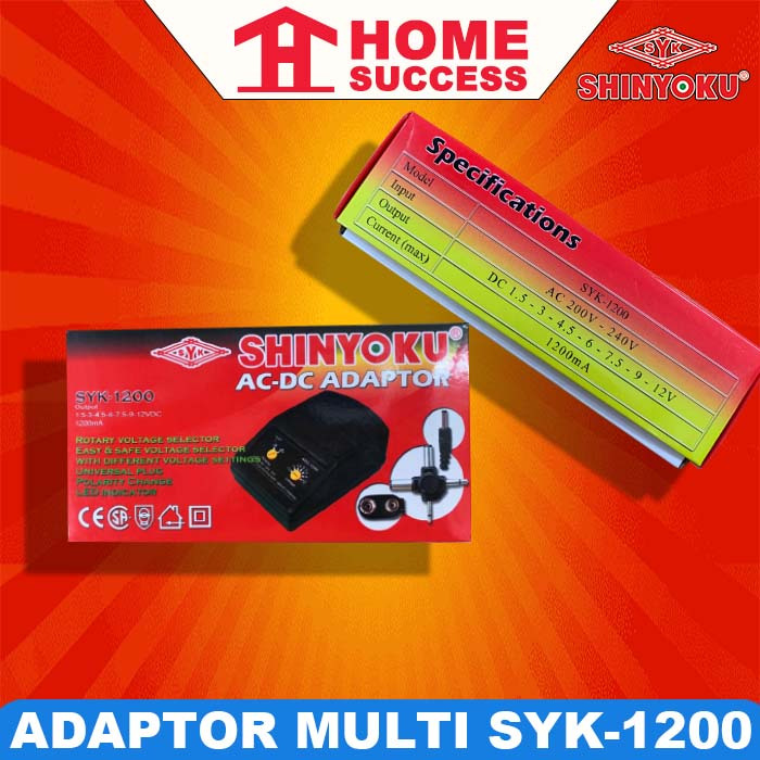 ADAPTOR SHINYOKU AC DC 1200MA / SYK-1200