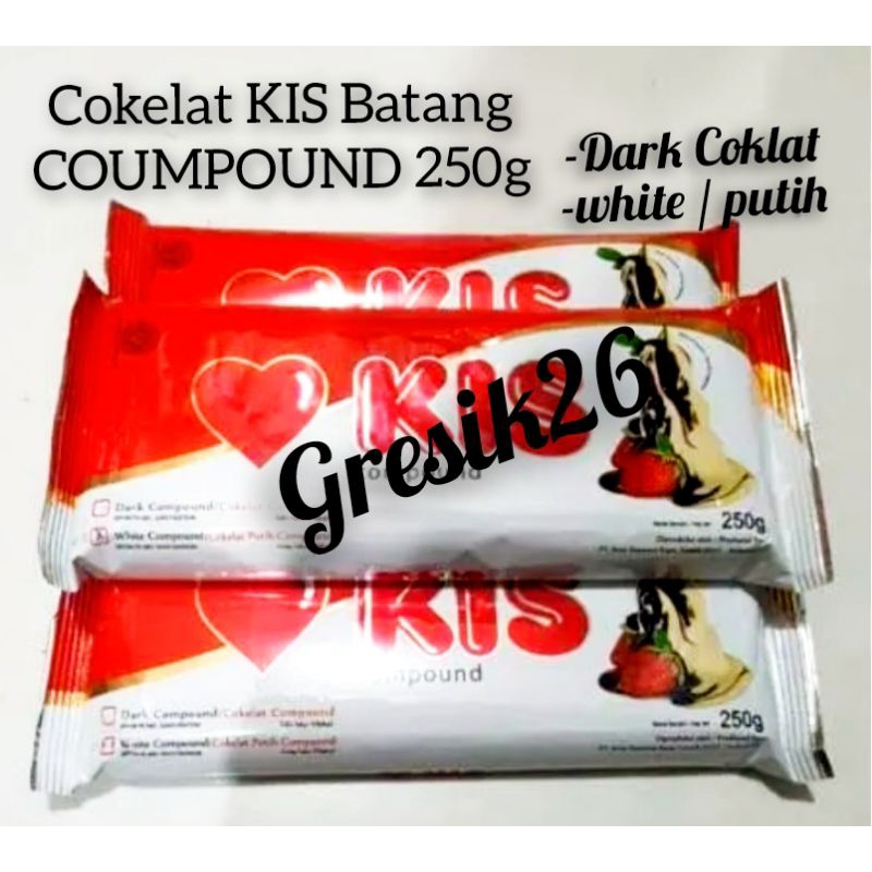 

Coklat kis COUMPOUND 250gr / Coklat Blok (Dark & white/putih)