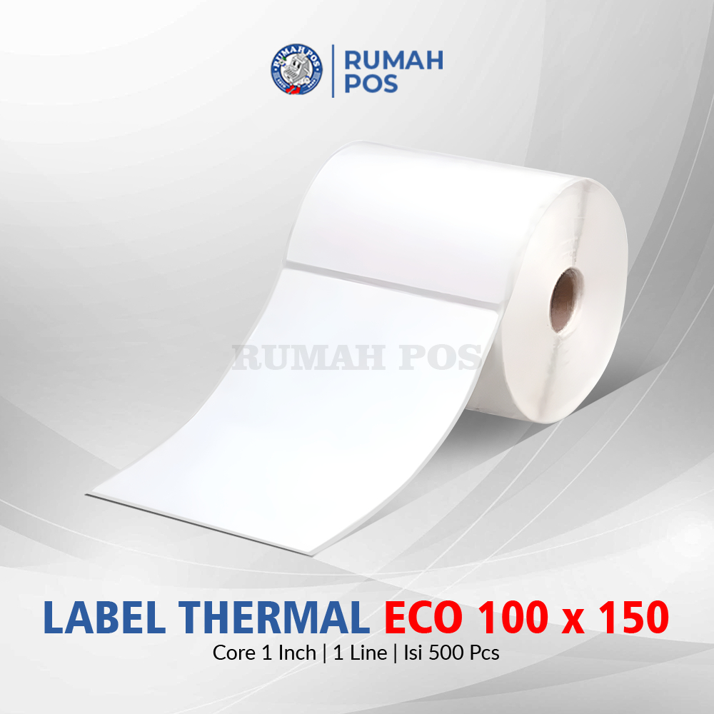

Sticker Resi Thermal ECO 100mm X 150mm Label Barcode isi 500pcs