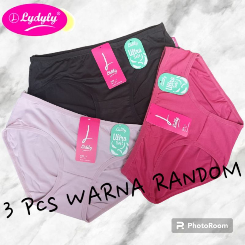 CD Lydyly YN 257 - Celana Dalam Wanita  Kerut Belakang 3pcs - 6pcs  -  Calana Dalam Cewek Kerut Belakang-  Dalam Wanita