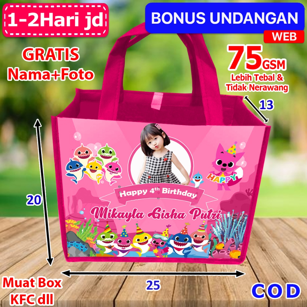 

Tas Souvenir Ultah Anak baby shark