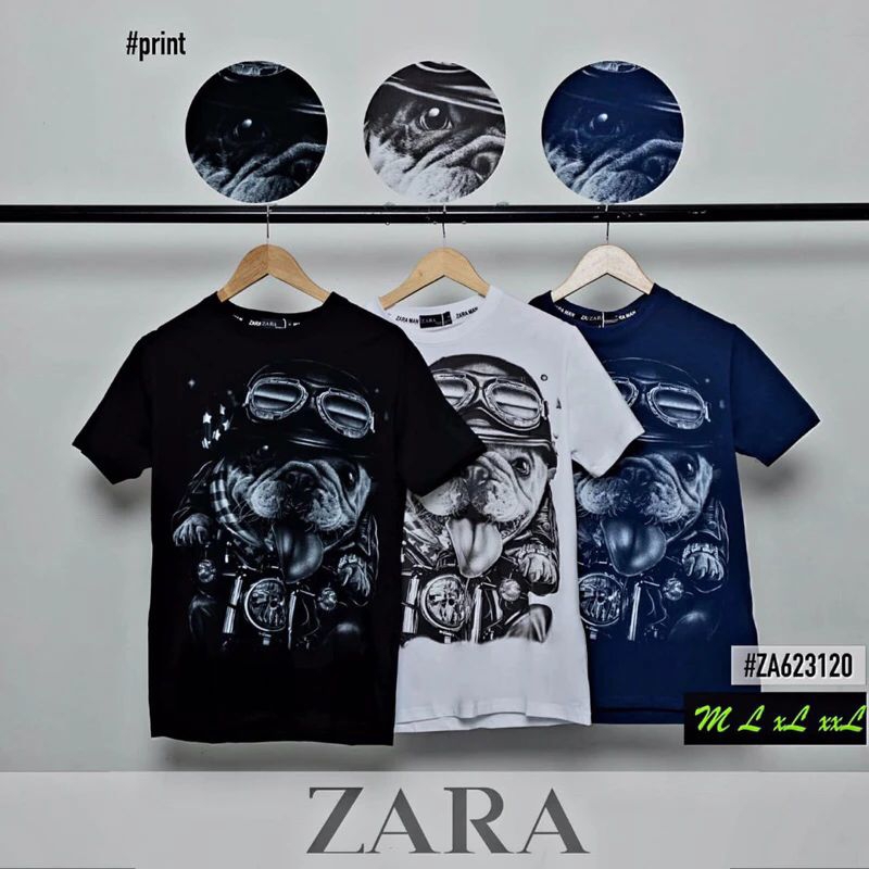 KAOS PRIA WANITA ZARA IMPORT PREMIUM QUALITY