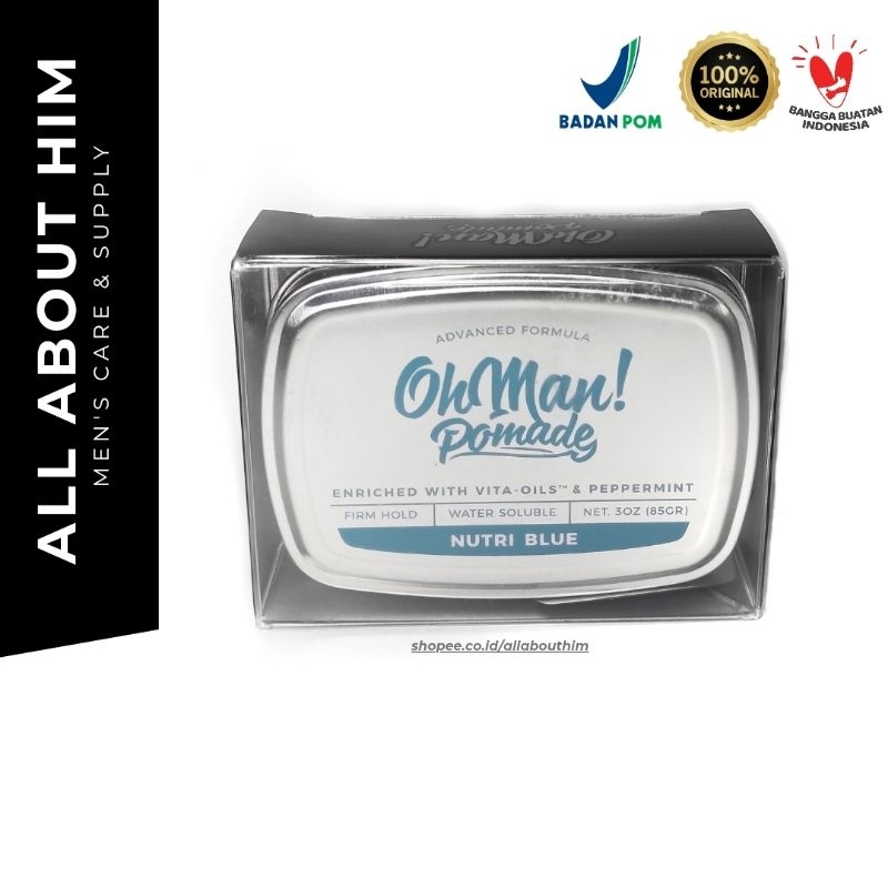 Oh Man Nutri Blue Waterbased Strong Hold Kemasan Besar 85gr