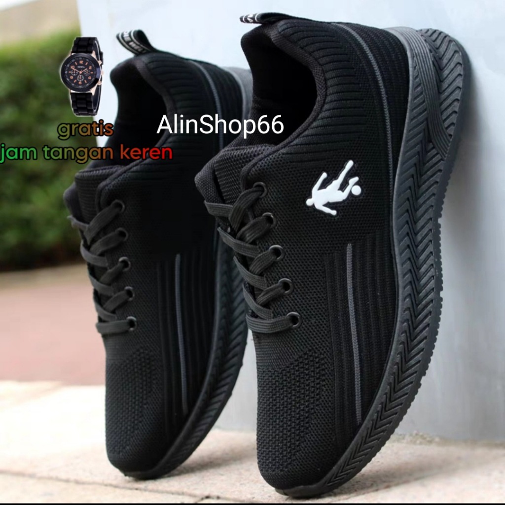 ZJ001 BONUS JAM TANGAN Sepatu olaharag pria cowok cowo wanita cewek cewe sekolah lari sport running 