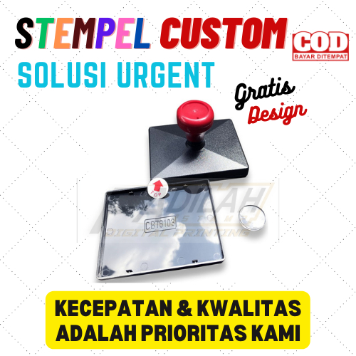 

Stempel Custom / Persegi 7,9x10,3 mm / Cap Jumbo