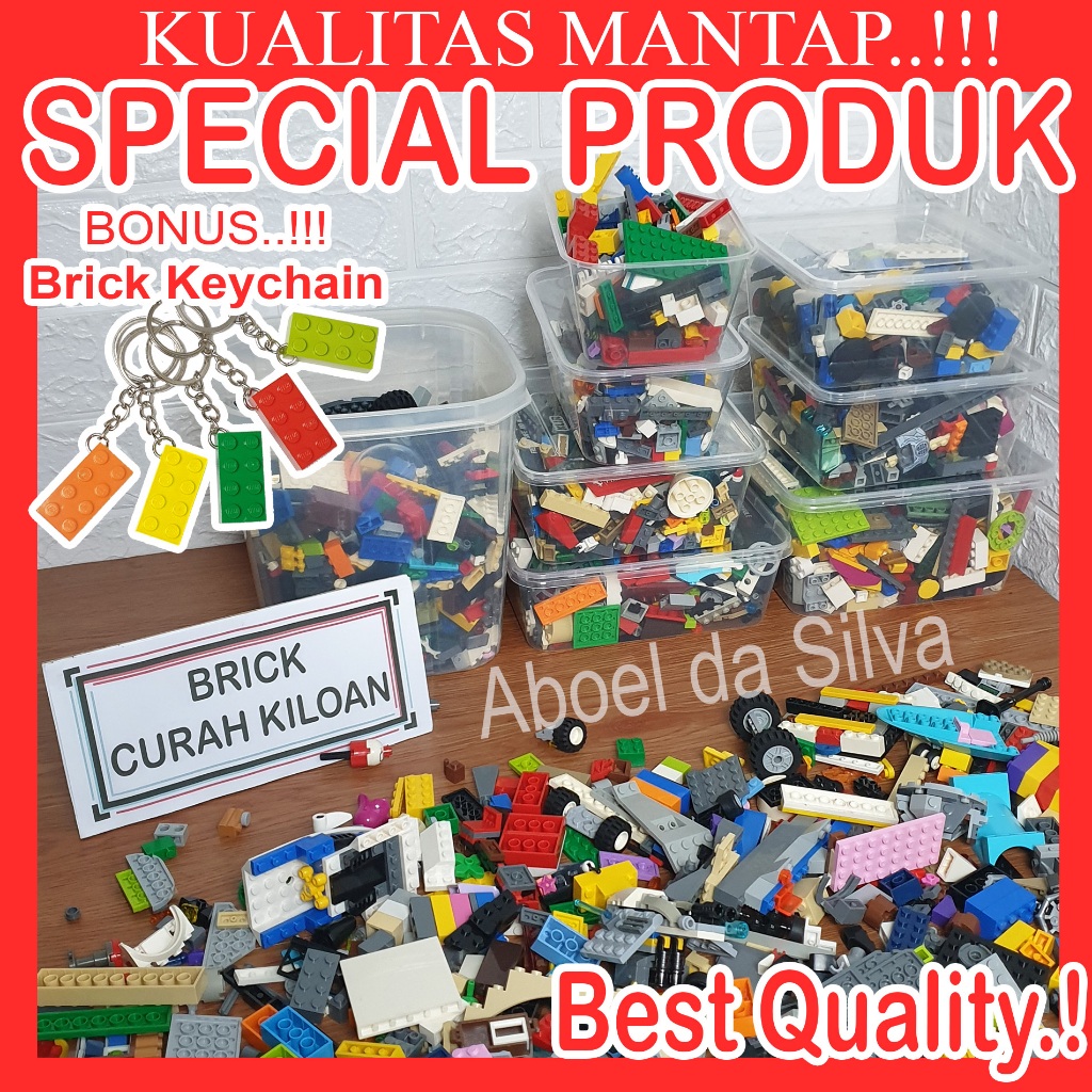 Mainan anak brick curah kiloan random Bekas bersih second original, Harga per Ons Bloks blok balok p