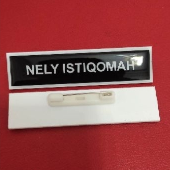 

Name tag akrilik resin Peniti