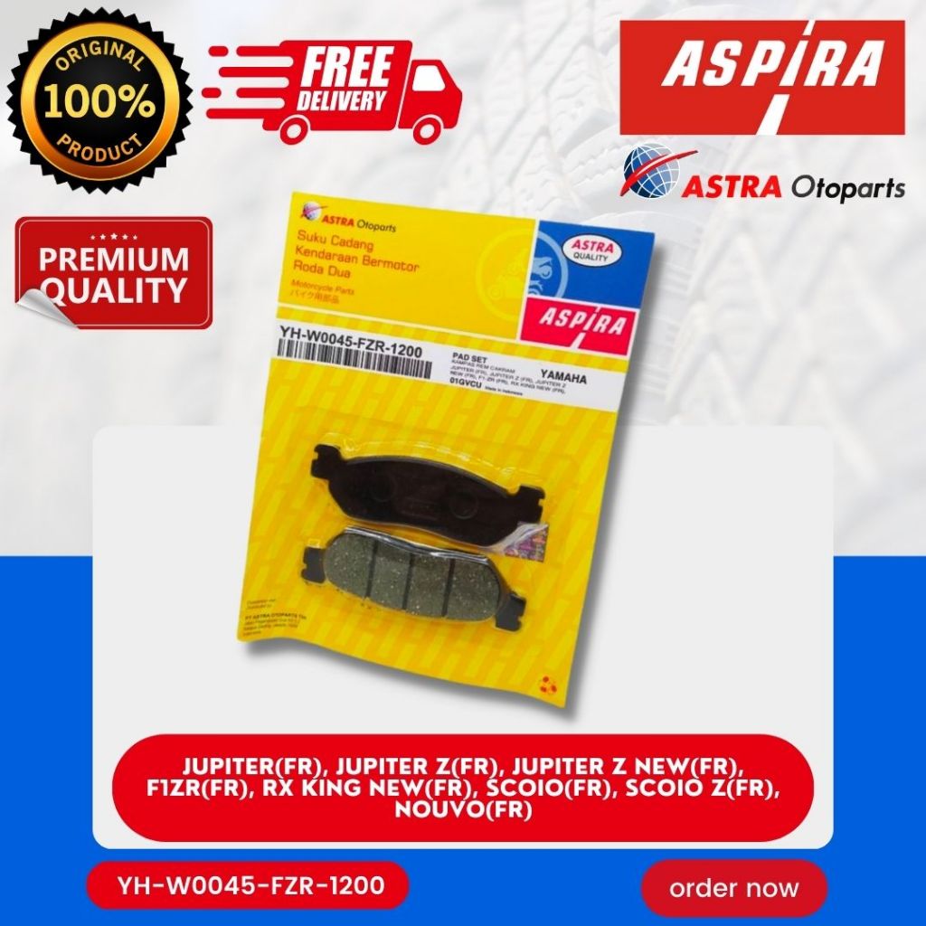 [READY COD] DISCPAD ASPIRA  / DISPED KAMPAS REM DEPAN CAKRAM JUPITER Z / JUPITER Z NEW / FIZR / RX K