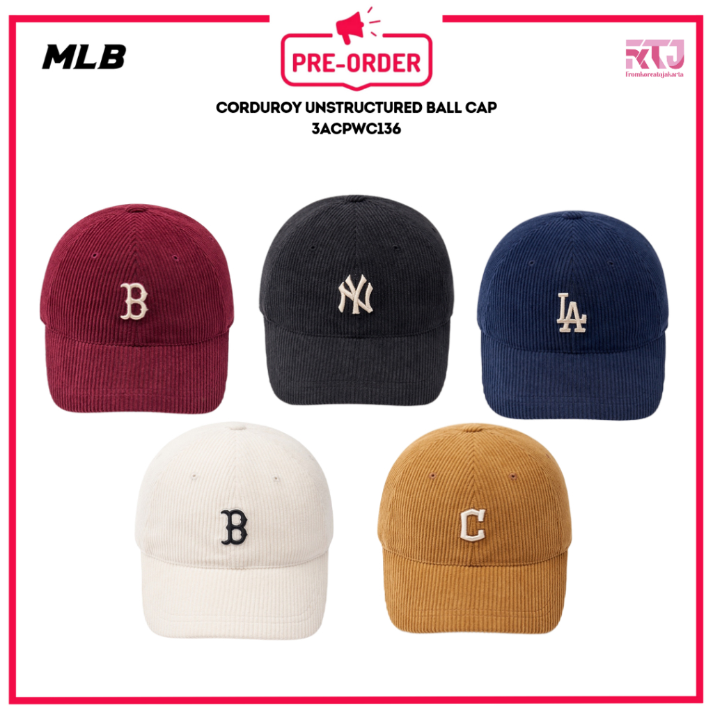 MLB CORDUROY UNSTRUCTURED BALL CAP 3ACPWC136