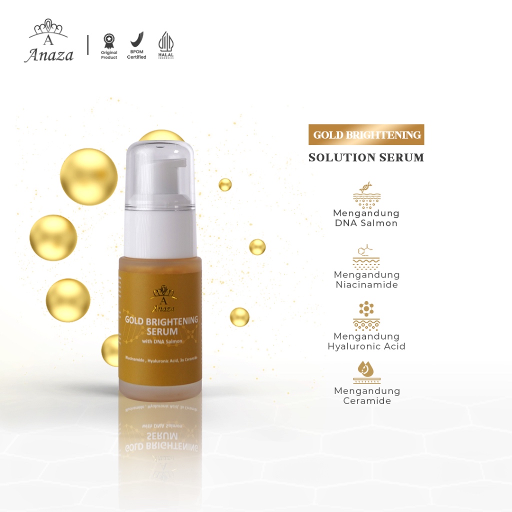ANAZA GOLD BRIGHTENING SERUM with DNA SALMON ANAZA GOLD BRIGHTENING SERUM with DNA SALMON