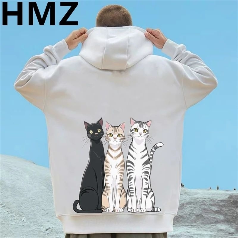 HOODIE JUMPER MOTIF KUCING HOODIE PRIA WANITA